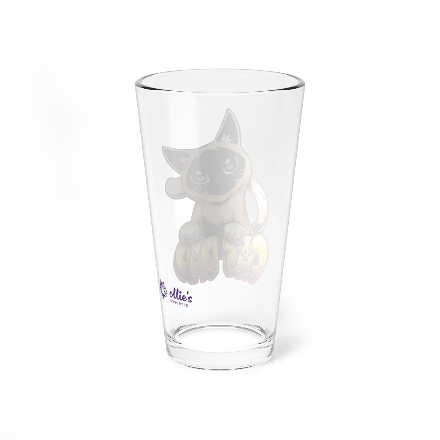 Cat Dad Mixing Glass 16oz | Dishwasher-Safe Cat Lover Barware Gift