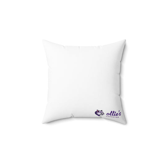 Cat Dad Throw Pillow 14x14 | Funny Direct-to-Garment Printed Gift for Pet Lovers