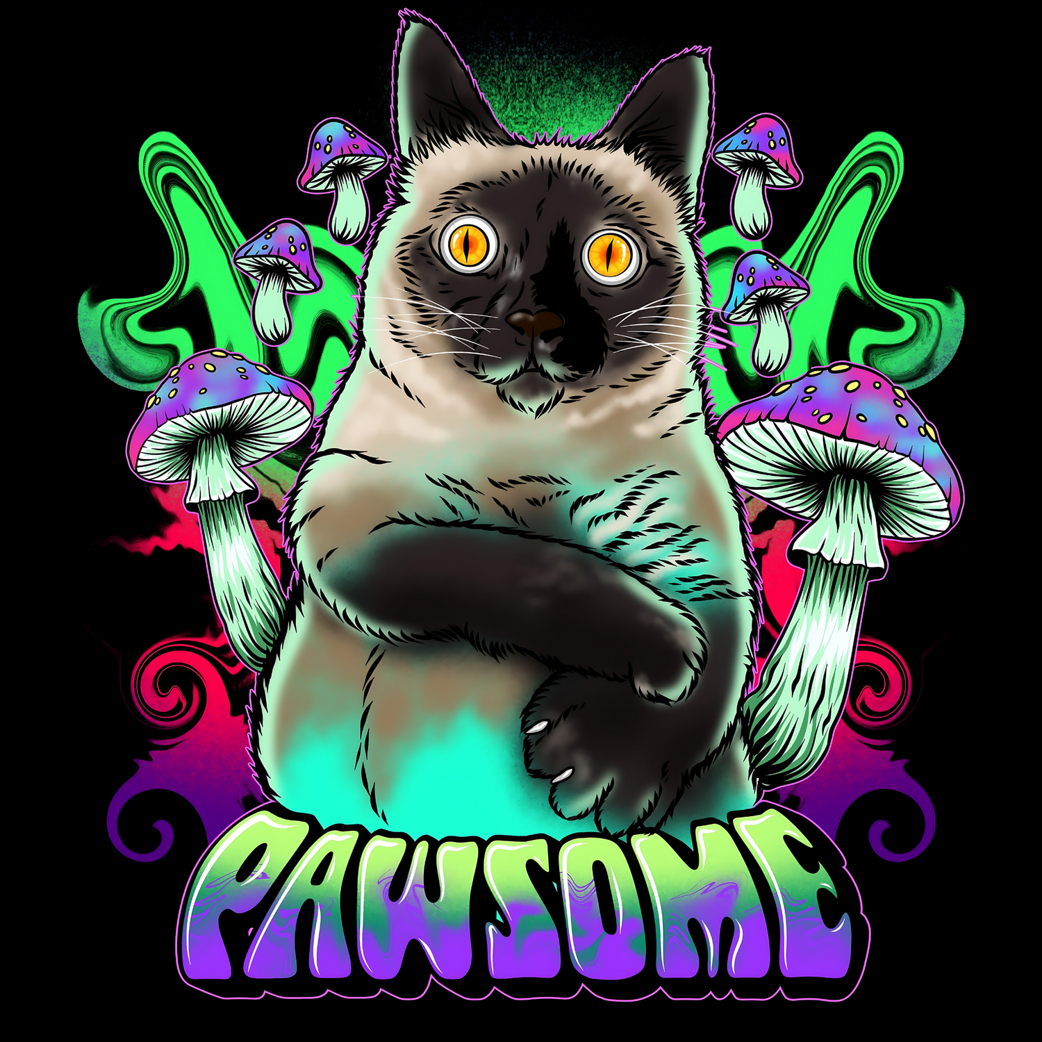 Pawsome Cat Series – Bold Pillows, Tees, Stickers & Gifts 🐾