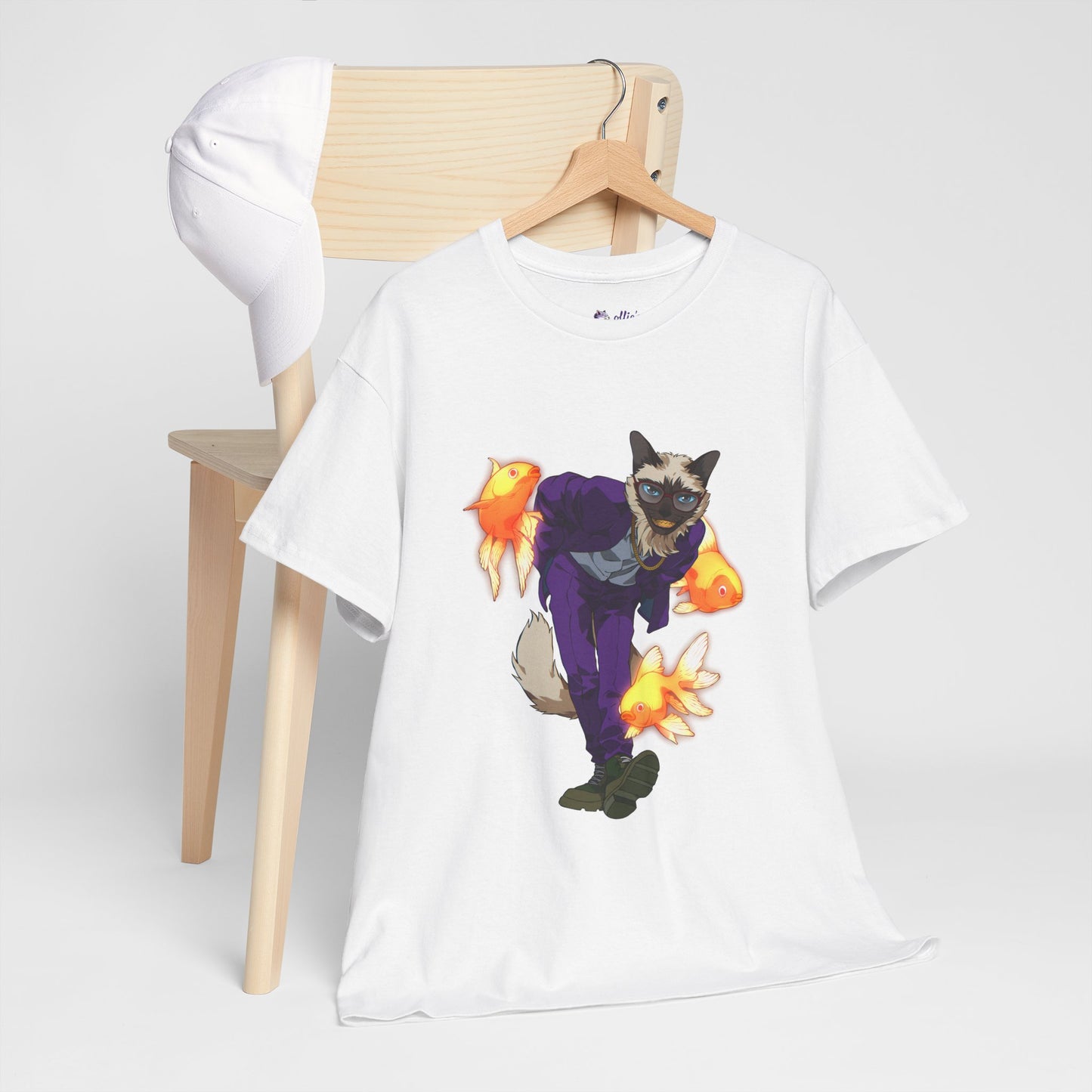 Cyber joker cat T-shirt | Design on the Front