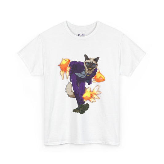 Cyber joker cat T-shirt | Design on the Front