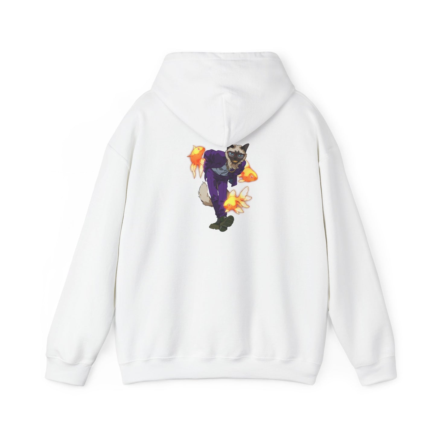 Cyber joker cat Hoodie | Design on the Back