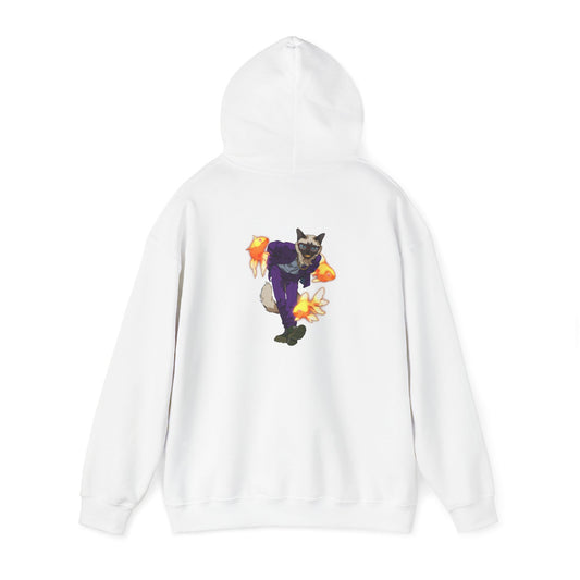 Cyber joker cat Hoodie | Design on the Back