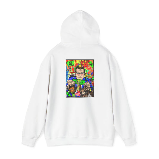Cat of Wall Street Hoodie Back Design | Unisex Cat Lover Sweatshirt