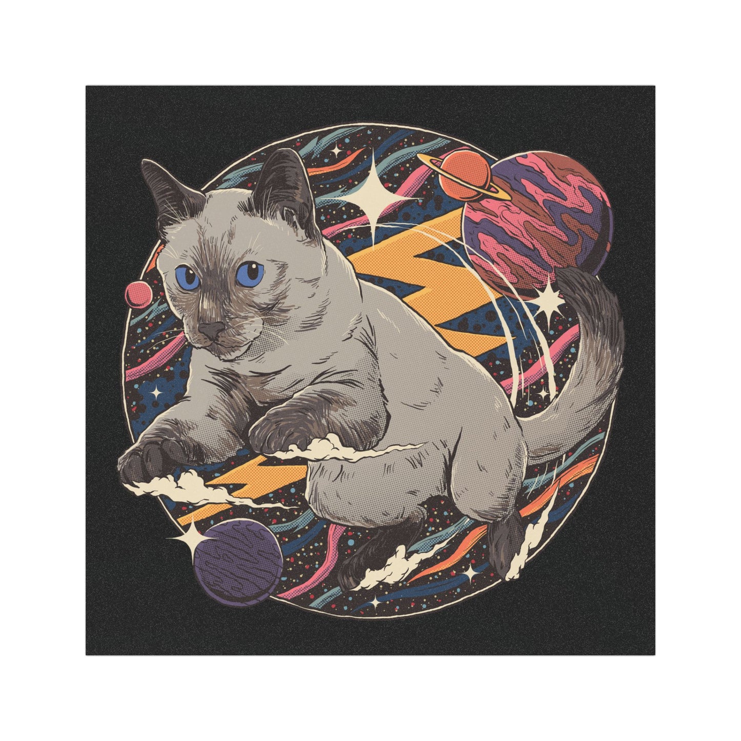 Cosmic Cat Car Magnet