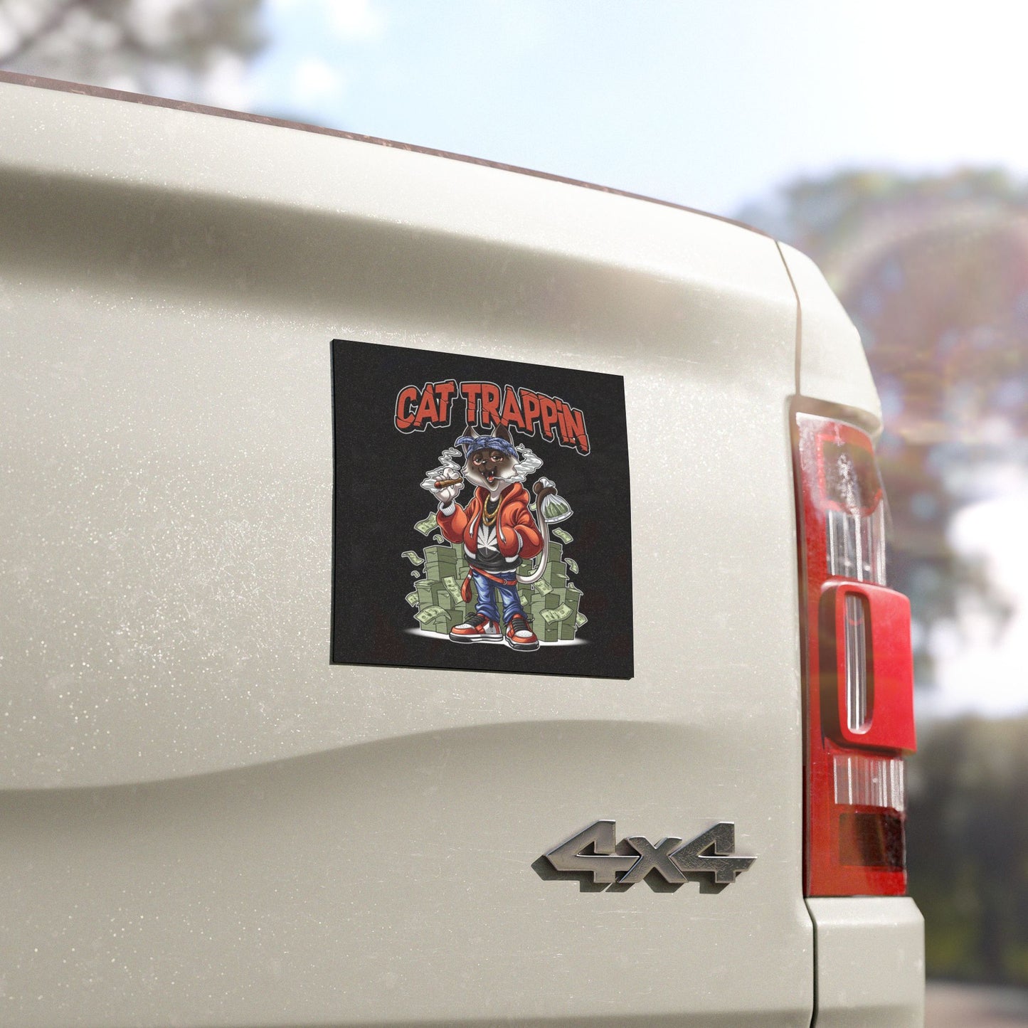 Cat Trappin’ Car Magnet | Durable Vinyl Cat Lover Car Accessory