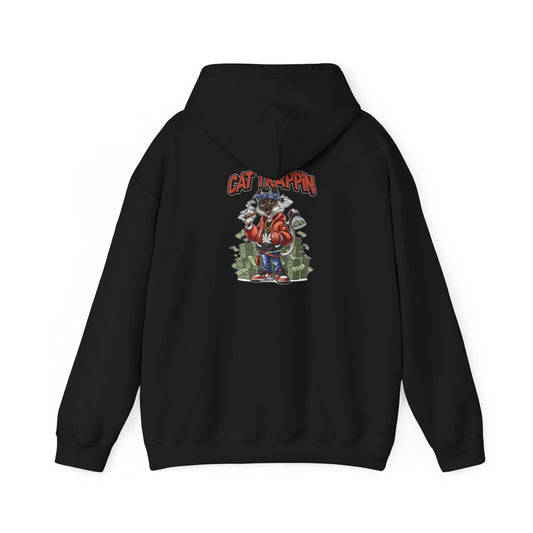 Cat Trappin’ Hoodie Back Design | Unisex Heavy Blend Cat Lover Sweatshirt 🐾